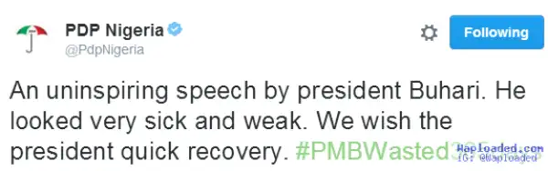 PDP reacts to President Buhari